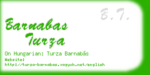 barnabas turza business card